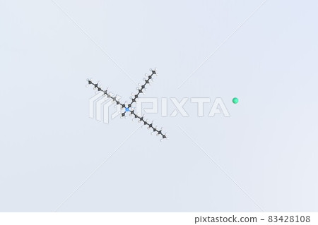 Aliquat 336 molecule, isolated molecular model. 3D rendering 83428108