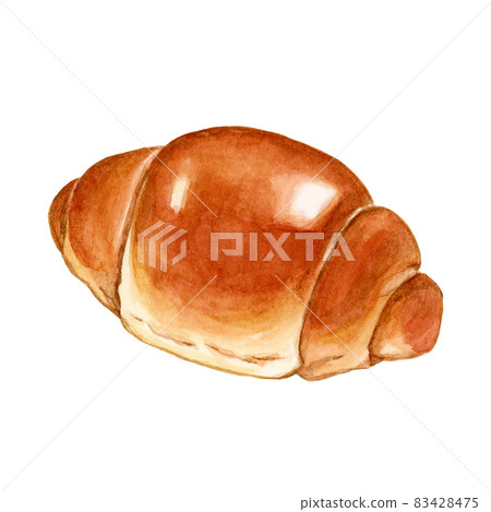 Roll bread [hand-painted watercolor] 83428475