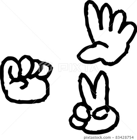 Rock-paper-scissors betting scribble drawn by a child Rock-paper-scissors betting scribble drawn by a child 83428754