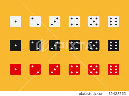 Dice in flat style design from one to six Dice in flat style design from one to six 83428863