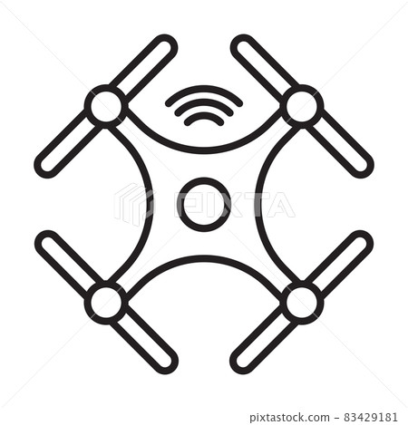 Drone quadcopter icon vector for graphic design, logo, web site, social media, mobile app, ui illustration 83429181