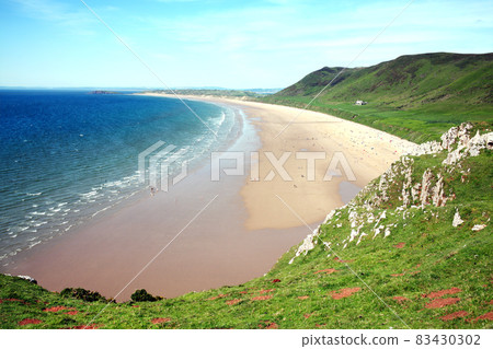 Rhossili Bay, Rhossili, on the Gower Peninsular, West Glamorgan, Wales, UK, Rhossili Bay, Rhossili, on the Gower Peninsular, West Glamorgan, Wales, UK, 83430302