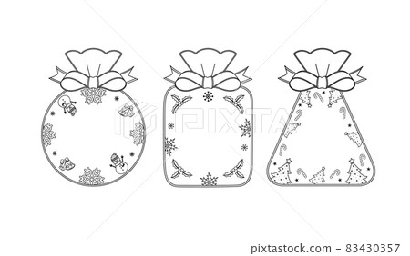 Christmas Gift Bag Outline Design. 83430357