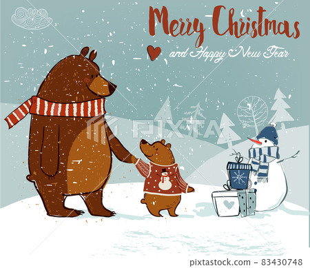 cute christmas bear cute christmas bear 83430748