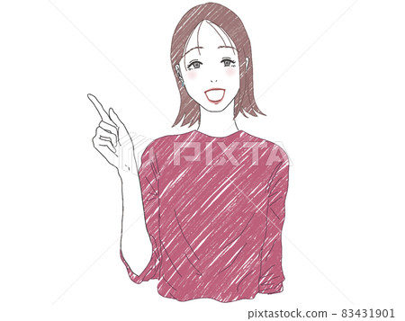 一個女人用手指 一個女人用手指 83431901