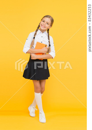 Inspired to work hard. happy girl study hard  83432253