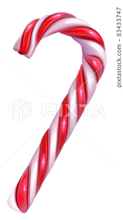 Red and white striped christmas sweet lollipop stick 83433747