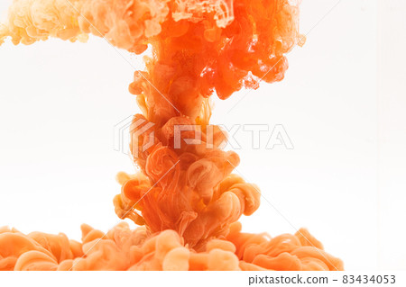orange red smoke on white background orange red smoke on white background 83434053