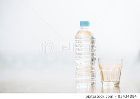 Water bottle and glass Water bottle and glass 83434884