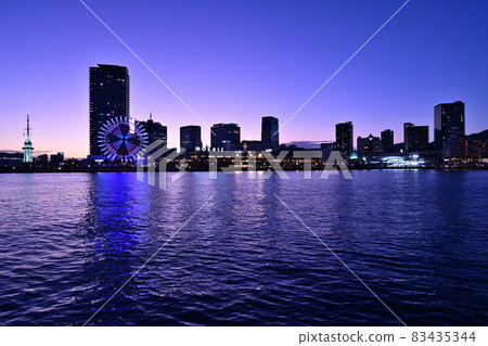 Kobe Mosaic Ferris Wheel Illuminations Color Variations and Animation Kobe Mosaic Ferris Wheel Illuminations Color Variations and Animation 83435344