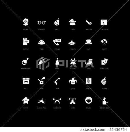 Vector Simple Icons of April Fool's Day 83436764