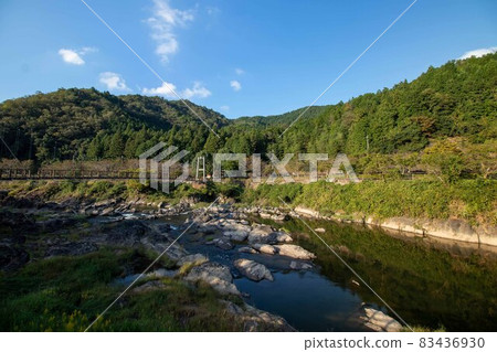 Suspension bridge in Kawashiro Park Suspension bridge in Kawashiro Park 83436930
