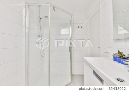Stylish shower tall in the beautiful building Stylish shower tall in the beautiful building 83438022