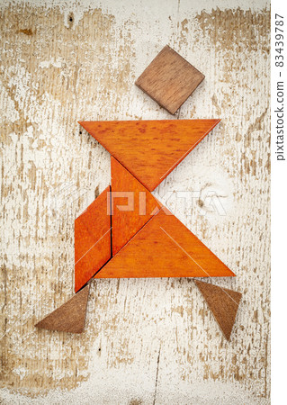 tangram dancer figure 83439787