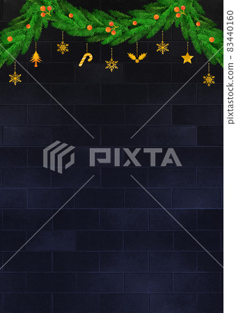Background Material Christmas Garland Ornament Fir Tree Background Material Christmas Garland Ornament Fir Tree 83440160