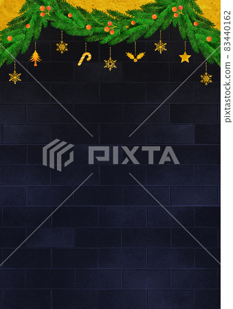 Background Material Christmas Garland Ornament Fir Tree Background Material Christmas Garland Ornament Fir Tree 83440162