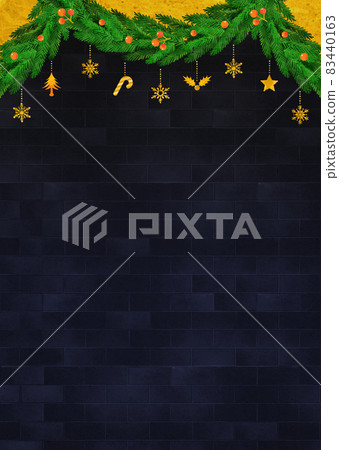 背景材料聖誕花環裝飾品樅樹 83440163