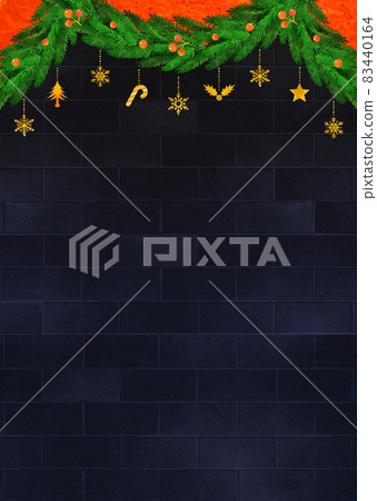 背景材料聖誕花環裝飾品樅樹 83440164