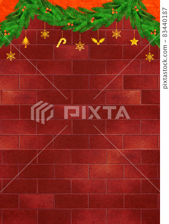 Background Material Christmas Garland Ornament Fir Tree 83440187