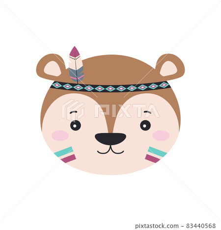 card with cartoon wild chipmunk, vector illustration 83440568
