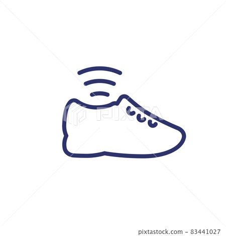 Smart shoe line icon on white 83441027