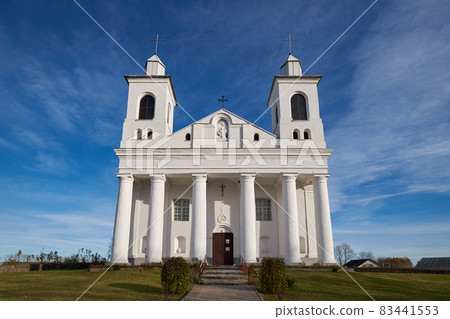 Old ancient church of the Holy Guardian Angels in Rogotno, Lida district, Grodno region, Belarus. Old ancient church of the Holy Guardian Angels in Rogotno, Lida district, Grodno region, Belarus. 83441553