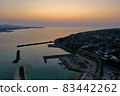 Kouri Island dyed in the setting sun (northern part of the main island of Okinawa) 83442262