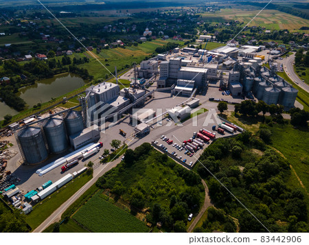 aerial view of factory 83442906