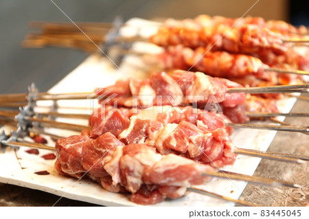 Skewers of lamb (Chinese food to eat in Korea) 83445045