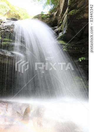 The flow of the waterfall seen up close The flow of the waterfall seen up close 83445342