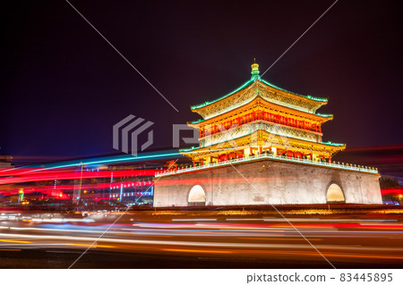 中國西安古鐘樓 83445895