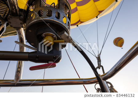 Burner system of a colorful hot air balloon 83446132