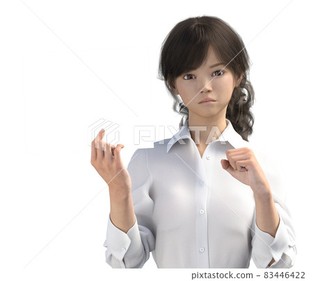 有留言板的年輕女子 perming3DCG 插圖素材 有留言板的年輕女子 perming3DCG 插圖素材 83446422