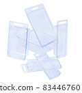 Clamshell packages, Clear Plastic Blister Boxes, Empty transparent plastic container isolated on white background with clipping path 83446760