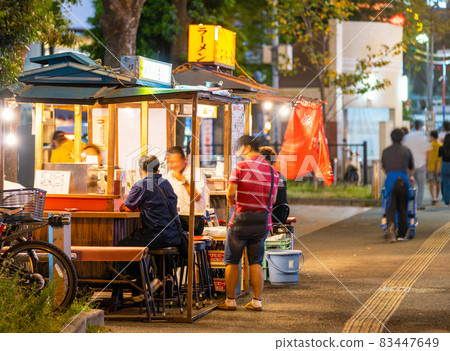 Nakasu no Yatai entertainment district Nakasu in Hakata-ku, Fukuoka City 83447649