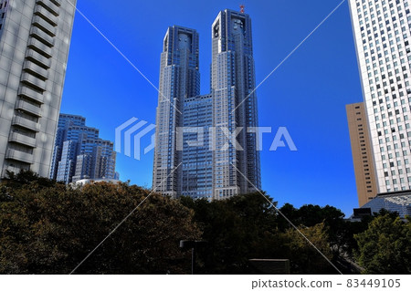 Skyscrapers in Nishi-Shinjuku and the Tokyo Metropolitan Government Building Skyscrapers in Nishi-Shinjuku and the Tokyo Metropolitan Government Building 83449105