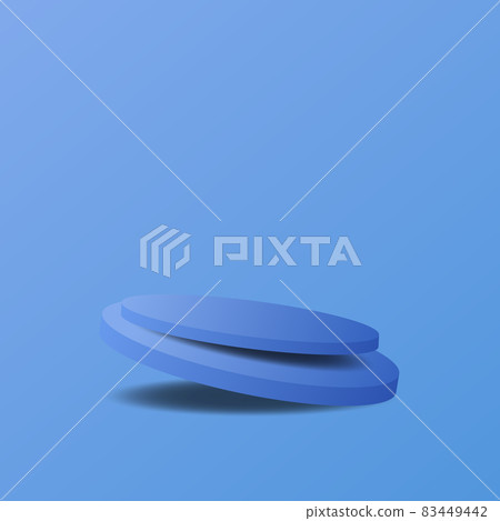 blank round pedestal . circular awarded winner podium for outstanding luxury product advertising display 83449442