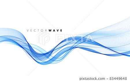 Vector abstract colorful flowing wave lines isolated on white background. Design element for wedding invitation, greeting card 83449648