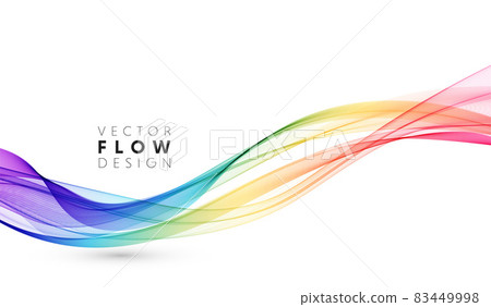 Vector abstract colorful flowing wave lines isolated on white background. Design element for wedding invitation, greeting card Vector abstract colorful flowing wave lines isolated on white background. Design element for wedding invitation, greeting card 83449998