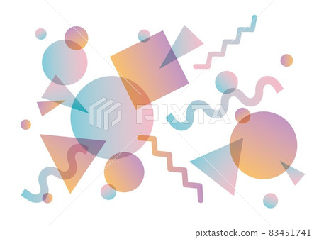 Retro pop gradient geometric pattern 83451741