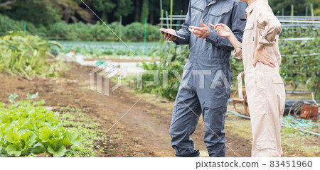種植蔬菜的青年男女 83451960