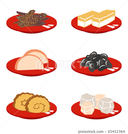 New Year's card material New Year dishes set New Year's card material New Year dishes set 83452364
