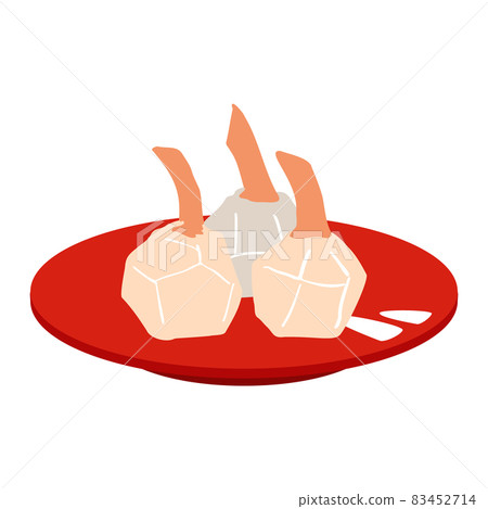 New Year's card material New Year dishes 83452714