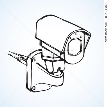 Security camera. Vector drawing - Stock Illustration [83453380] - PIXTA