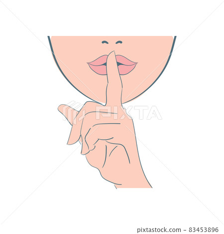 A gesture calling for silence A gesture calling for silence 83453896