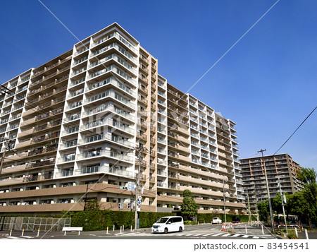 High-rise apartment in a residential area High-rise apartment in a residential area 83454541