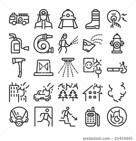 消防防災圖標集 消防防災圖標集 83454891