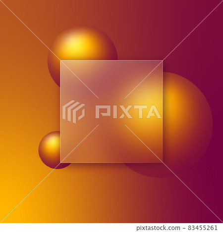 Vector background in glass morphism style . Editable illustration Vector background in glass morphism style . Editable illustration 83455261