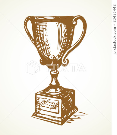 Gold Cup winner. Vector drawing Gold Cup winner. Vector drawing 83455448