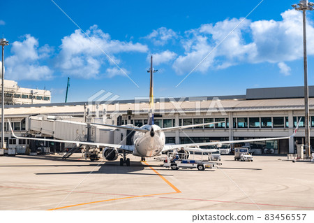 Aircraft waiting at Okinawa Naha Airport 83456557